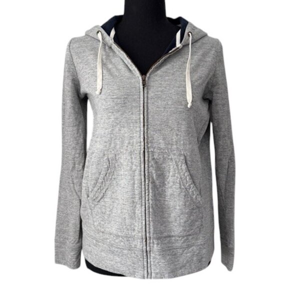 J. Crew Tops - J.CREW Gray Full Zip Hoodie Sweatshirt XS
